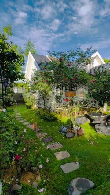 Nhiều khi ước được như chú mèo... Sáng ra lạc trong vườn cổ tích. Nguồn: HomeTa Homestay